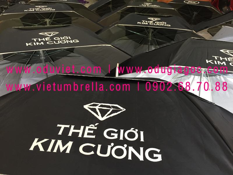 xưởng sản xuất ô dù cầm tay in logo quảng cáo